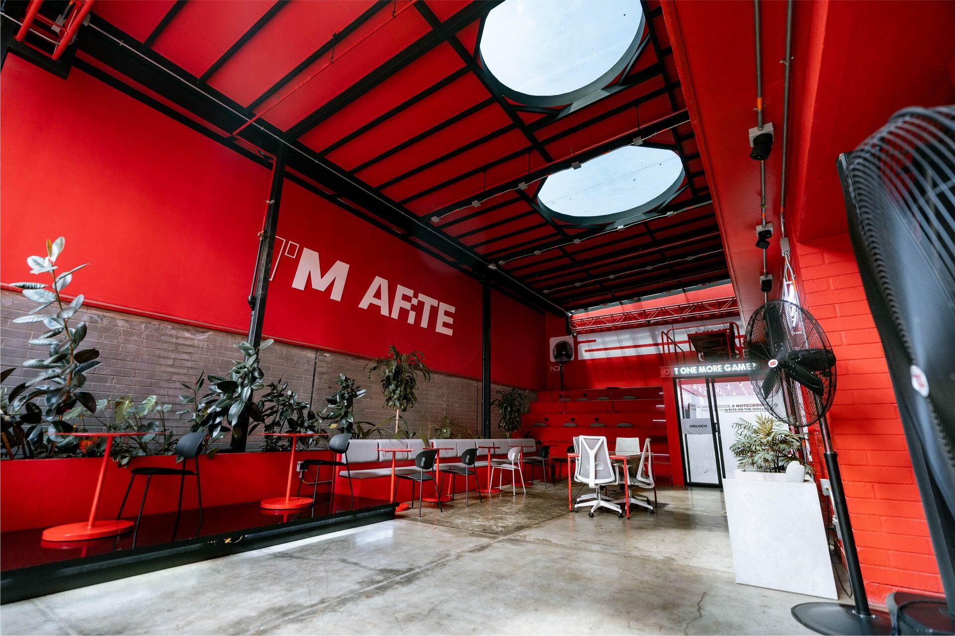 Terraza Marte de Indie Universe, con zona exterior y sala creativa