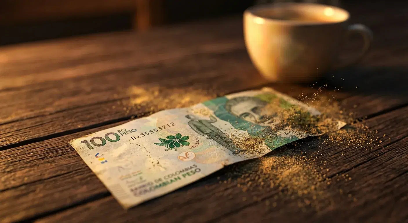 Representación visual de la inflación: dinero disolviéndose en arena